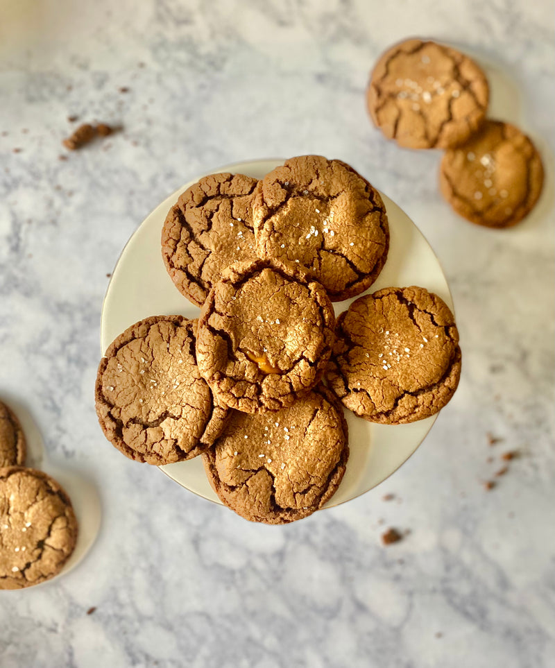 Nutella salted caramel cookies