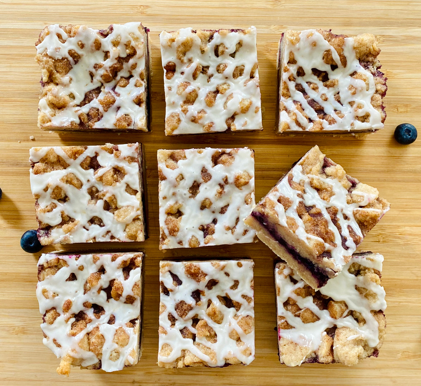 Blueberry jam cake bars